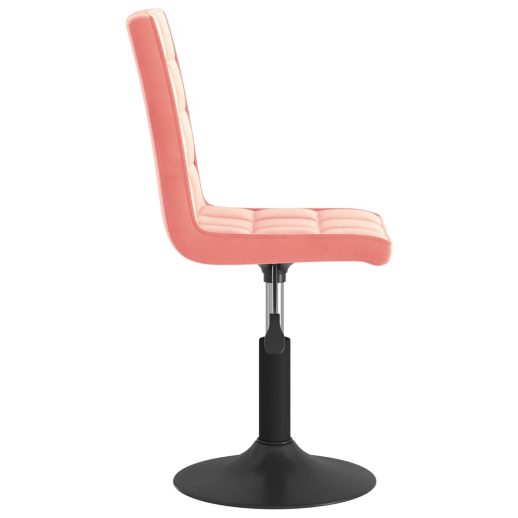 Dining Chairs 2 pcs. Swivel Pink Velvet