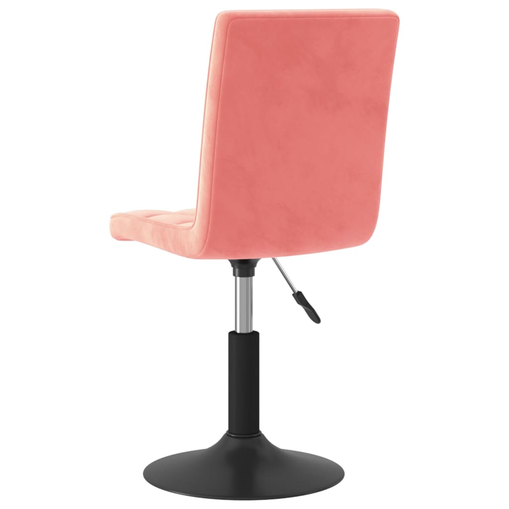 Dining Chairs 2 pcs. Swivel Pink Velvet