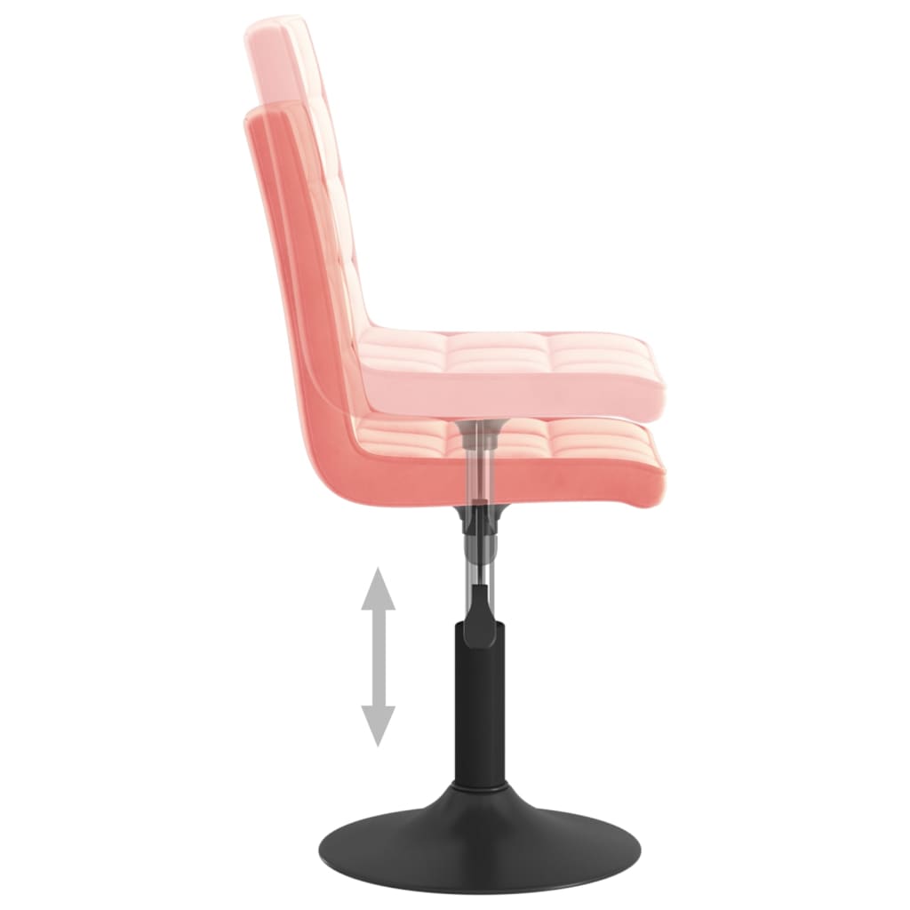Dining Chairs 2 pcs. Swivel Pink Velvet