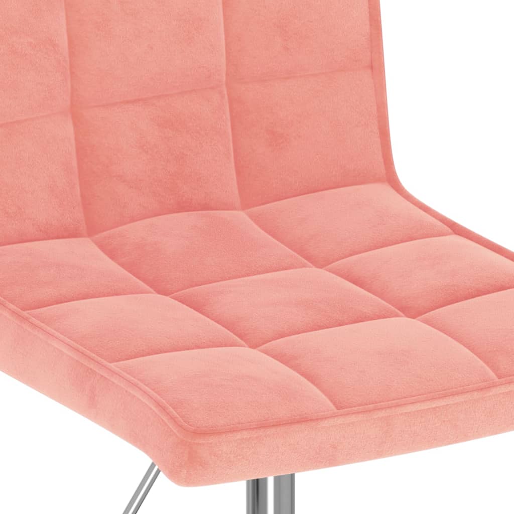 Dining Chairs 2 pcs. Swivel Pink Velvet