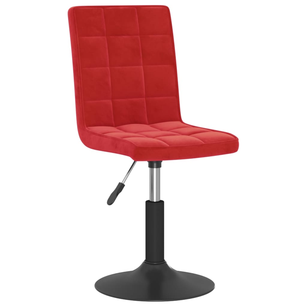 Dining Chairs 2 pcs. Swivel Wine Red Velvet