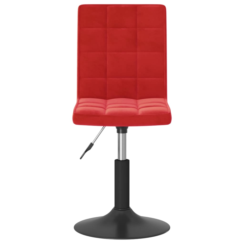 Dining Chairs 2 pcs. Swivel Wine Red Velvet