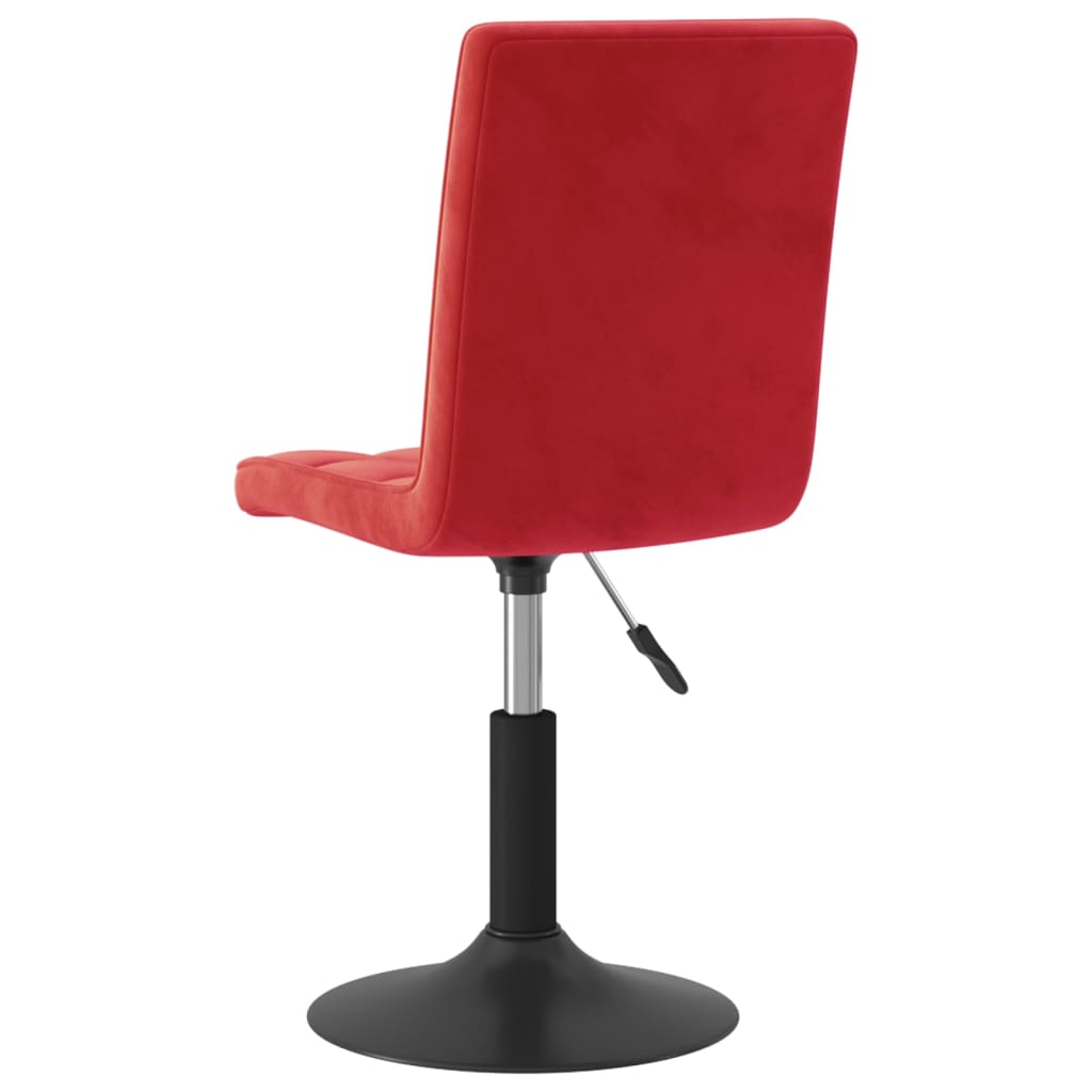 Dining Chairs 2 pcs. Swivel Wine Red Velvet