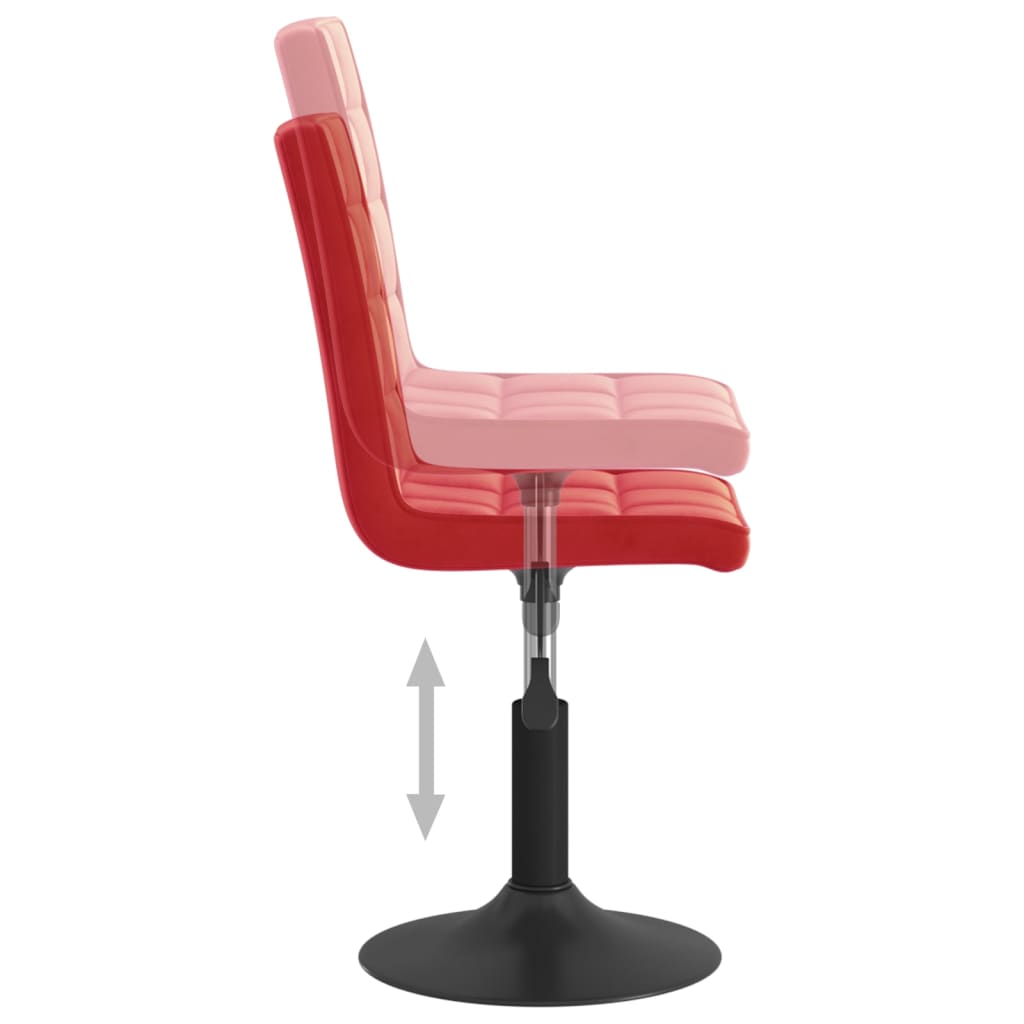 Dining Chairs 2 pcs. Swivel Wine Red Velvet