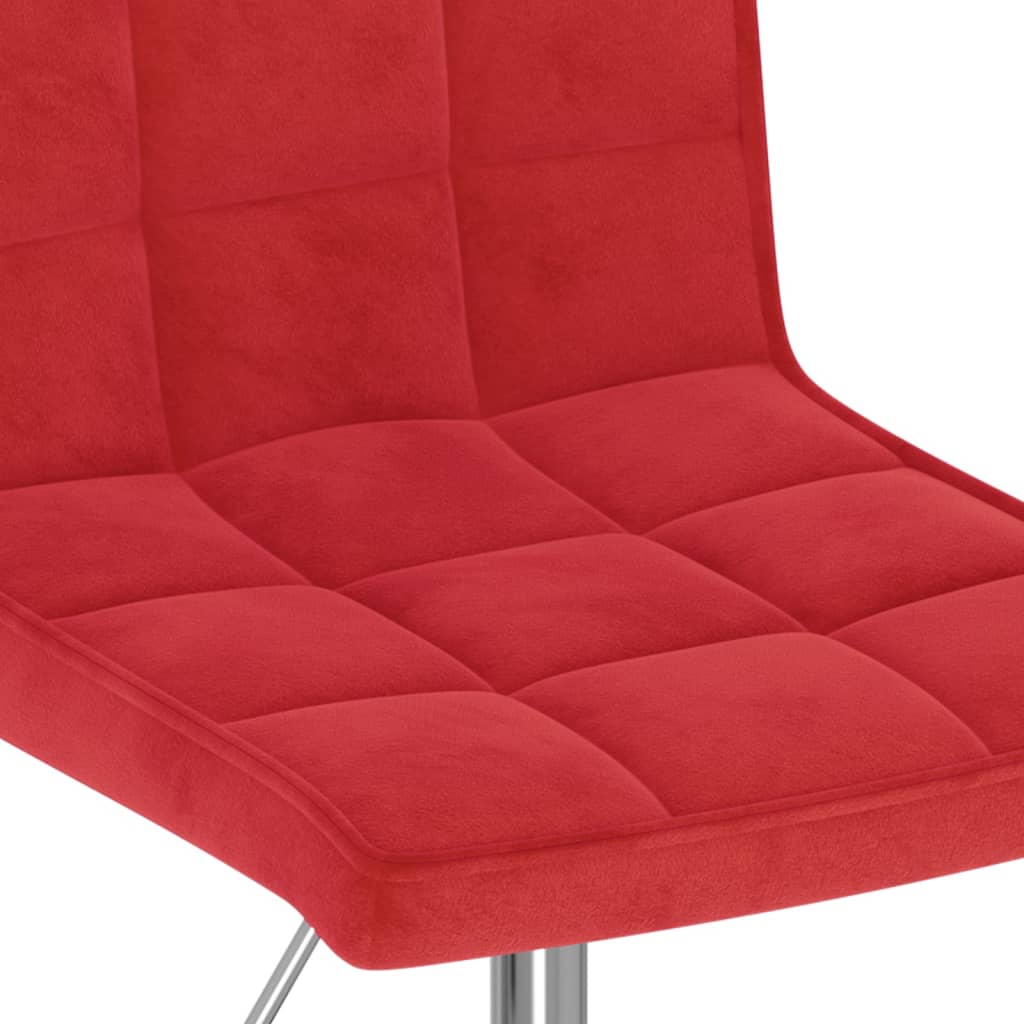Dining Chairs 2 pcs. Swivel Wine Red Velvet
