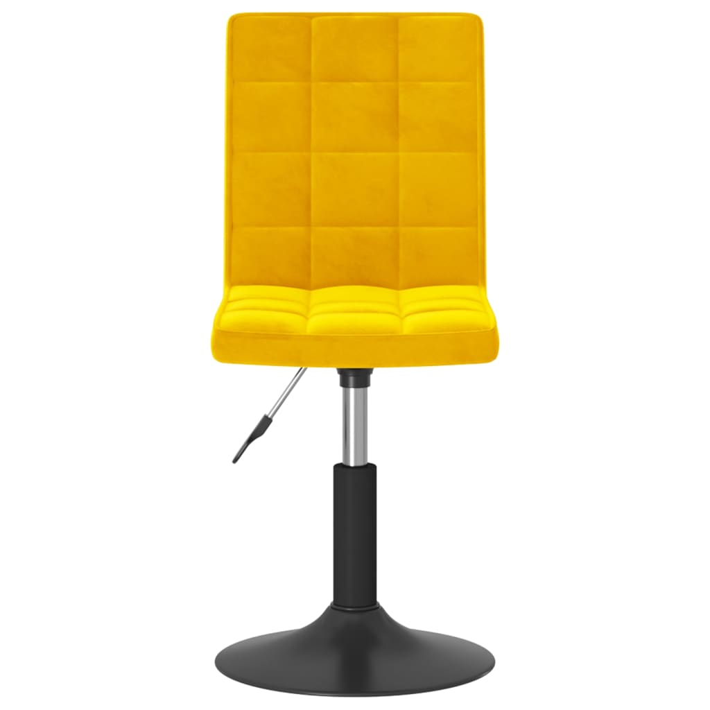 Dining Chairs 2 pcs. Swivel Mustard Yellow Velvet