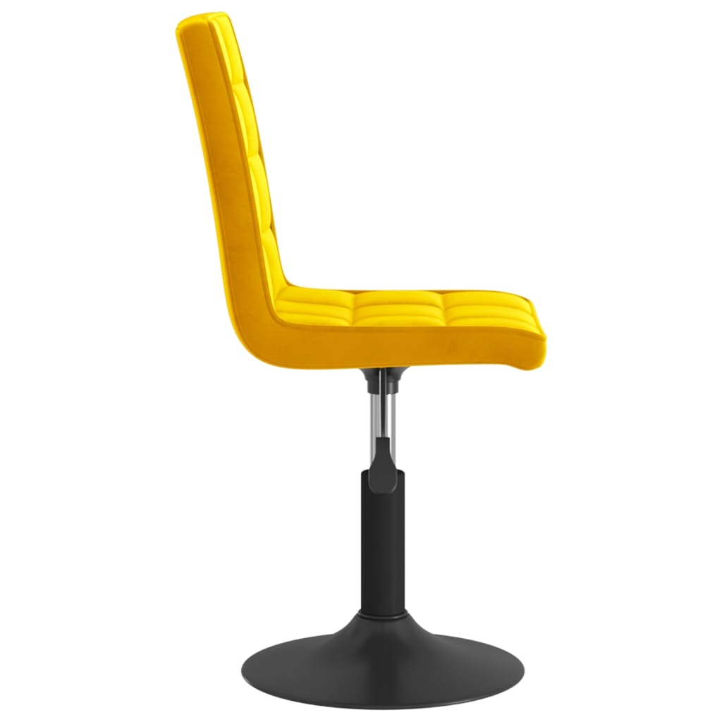 Dining Chairs 2 pcs. Swivel Mustard Yellow Velvet