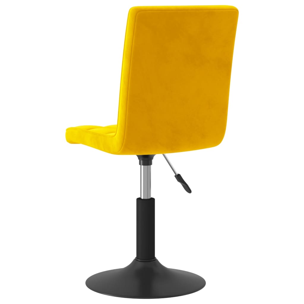 Dining Chairs 2 pcs. Swivel Mustard Yellow Velvet