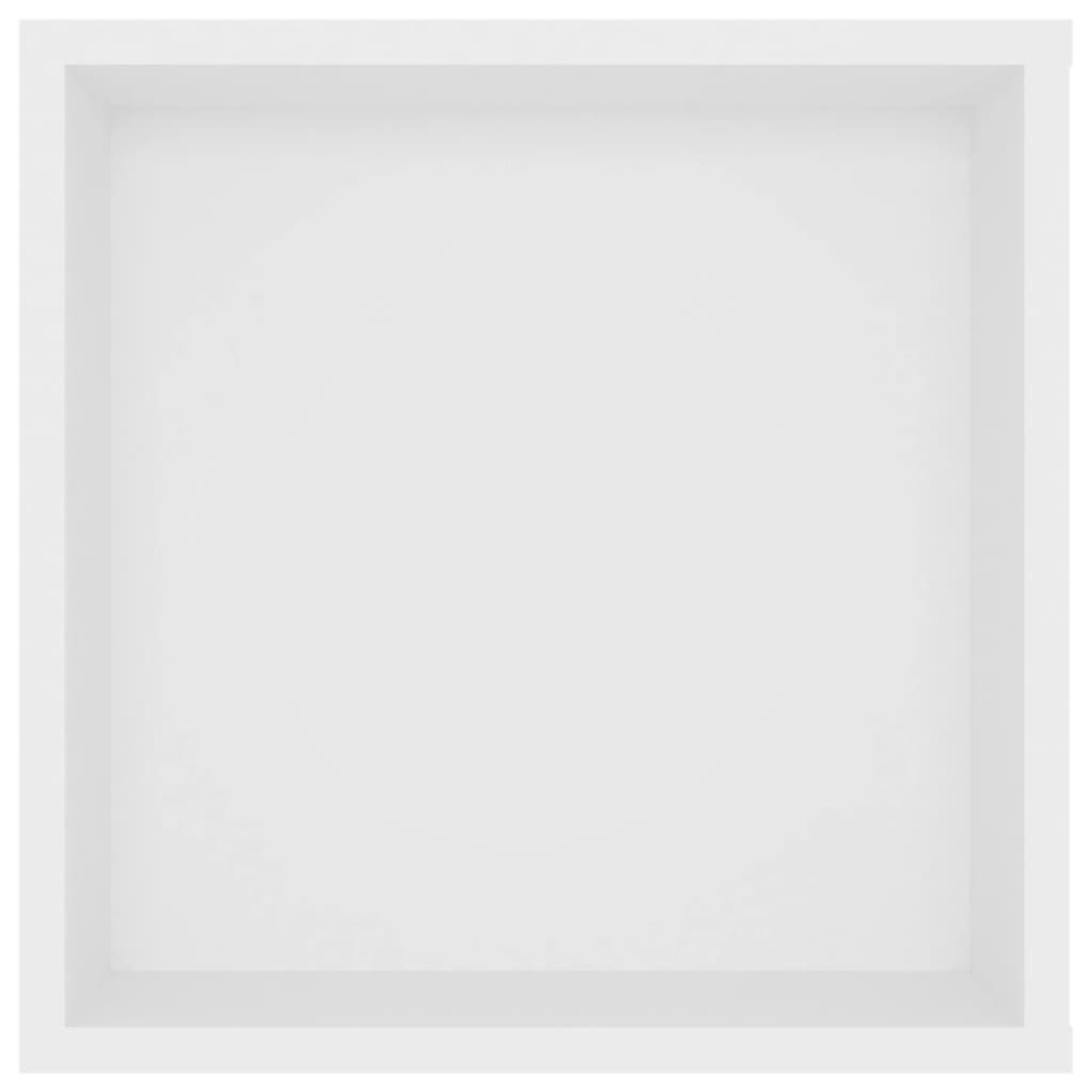 Meuble TV mural blanc 102x35x35 cm en bois