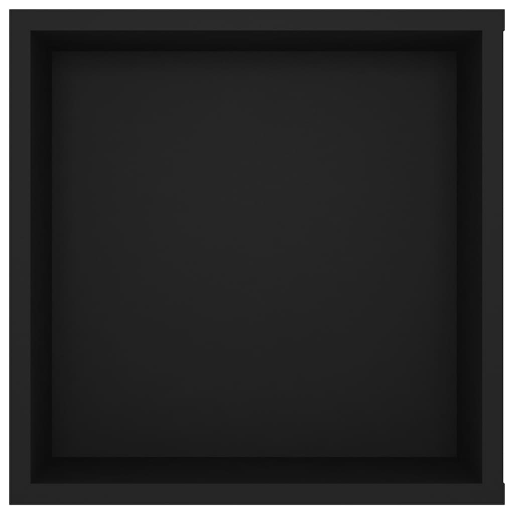 Meuble TV mural noir 102x35x35 cm en matériau à base de bois