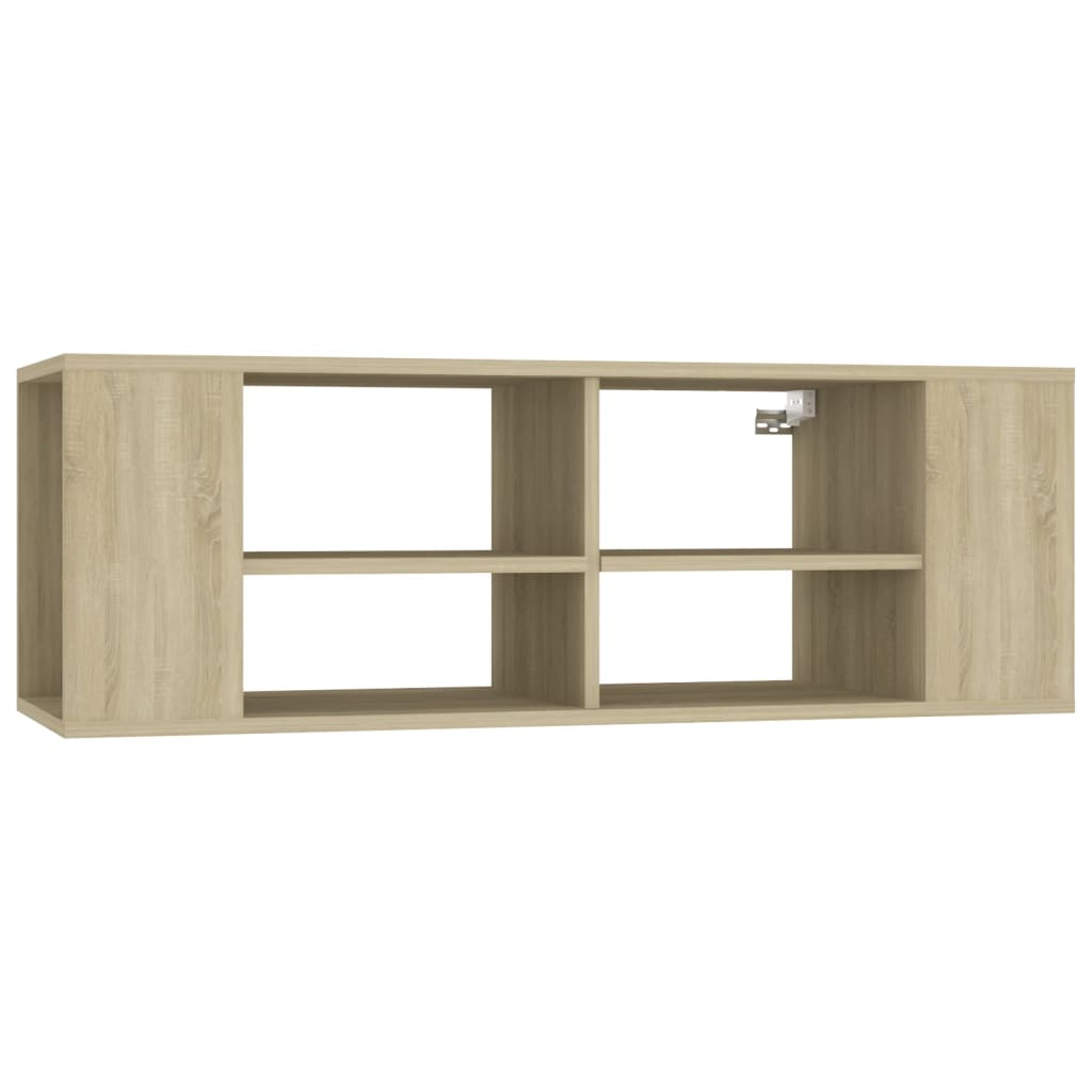 Meuble TV mural en chêne Sonoma 102x35x35 cm, matériau à base de bois