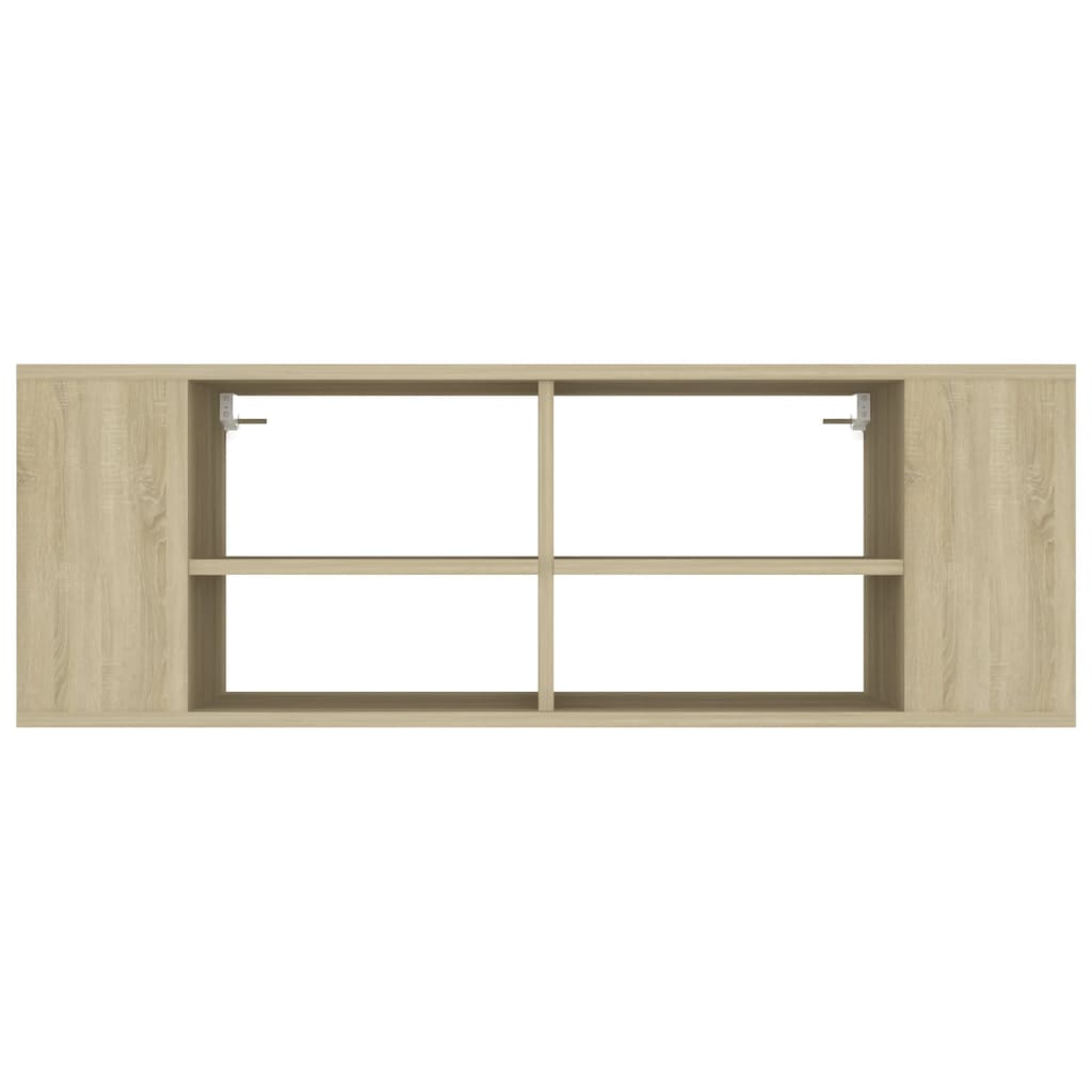 Meuble TV mural en chêne Sonoma 102x35x35 cm, matériau à base de bois