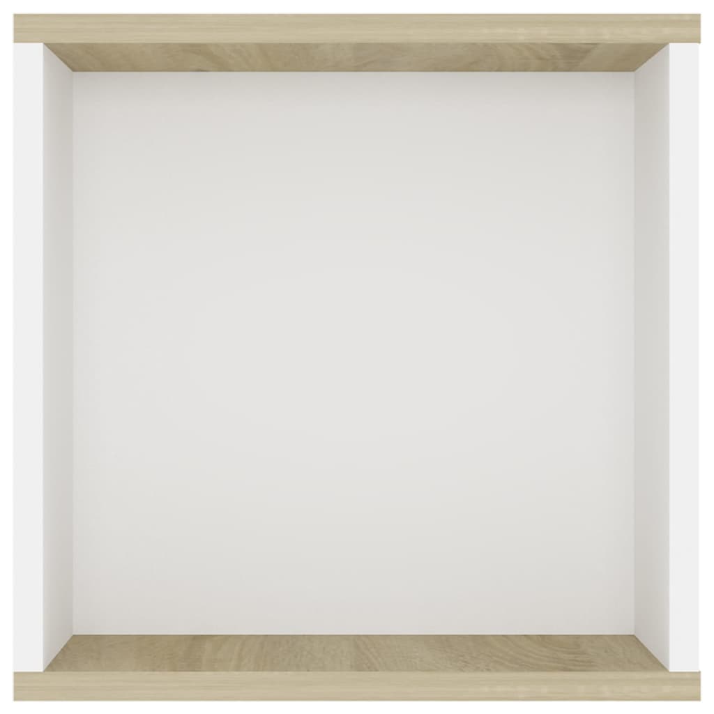 Meuble TV mural en chêne Sonoma blanc 102x35x35 cm matériau bois