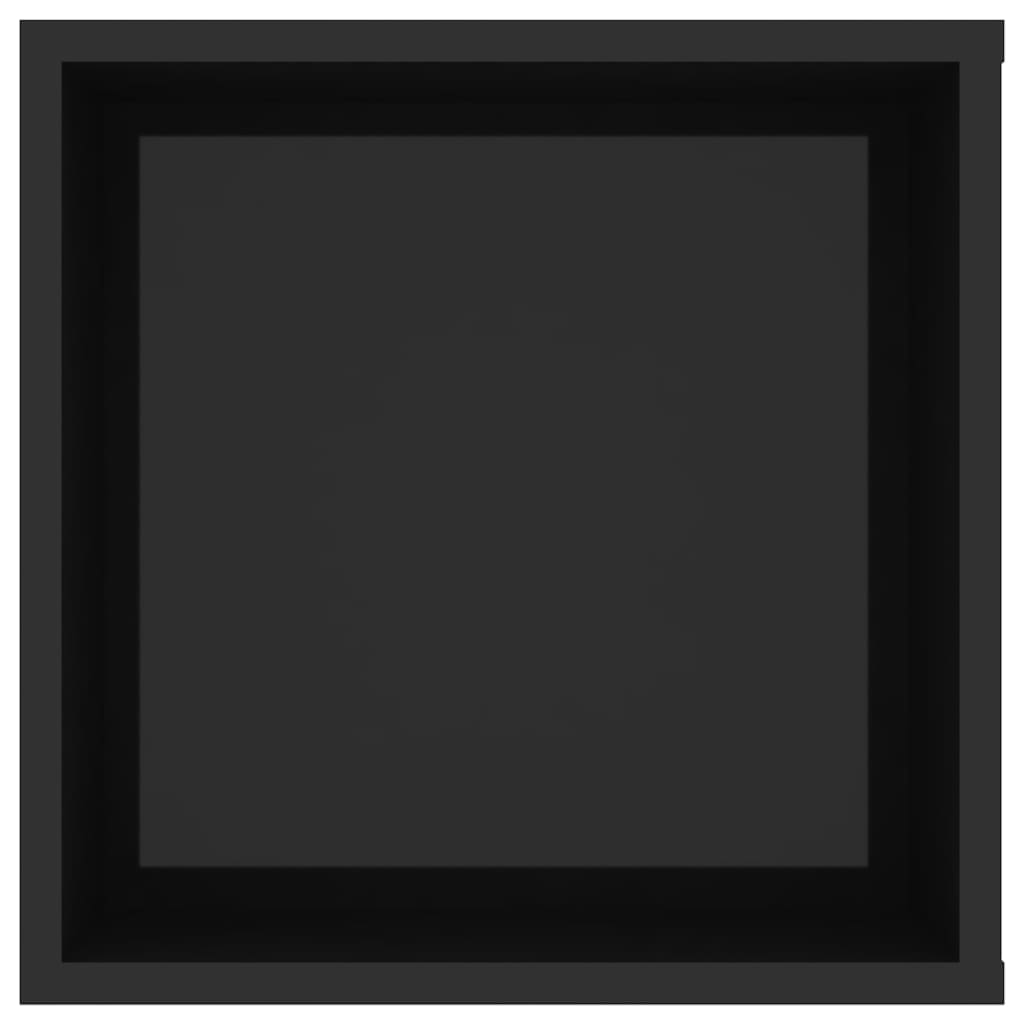 TV wall cabinet high gloss black 102x35x35 cm wood material