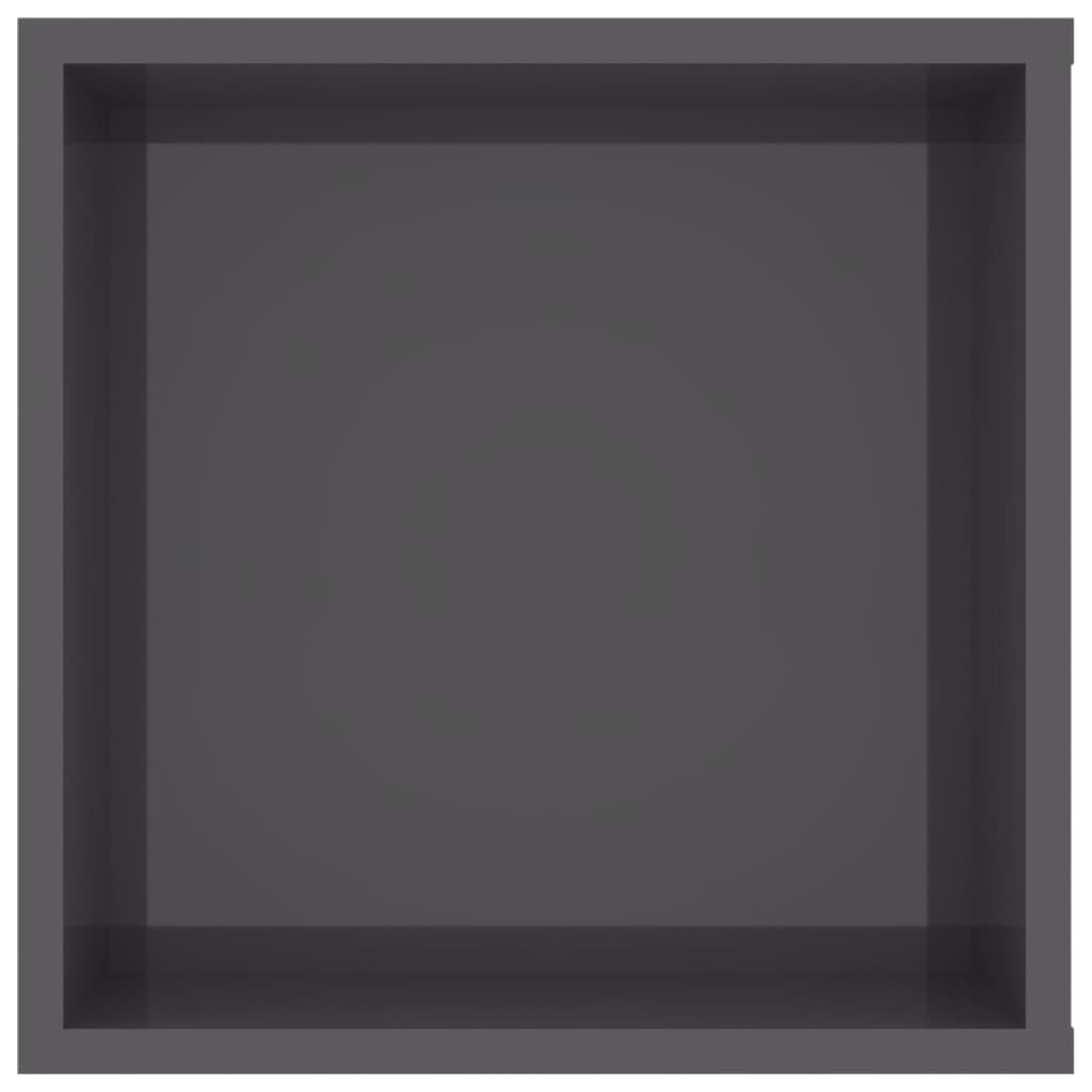TV-Wandschrank Hochglanz-Grau 102x35x35 cm Holzwerkstoff
