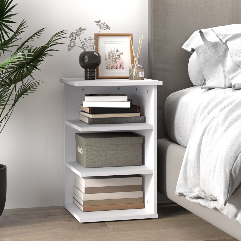 Side shelf white 35x35x55 cm wood material