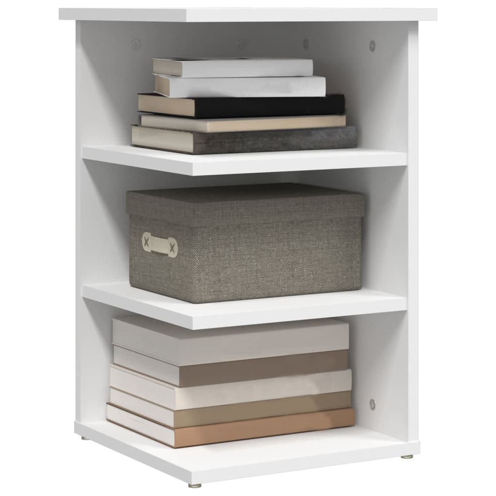 Side shelf white 35x35x55 cm wood material