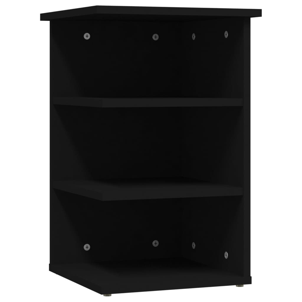 Side shelf black 35x35x55 cm wood material