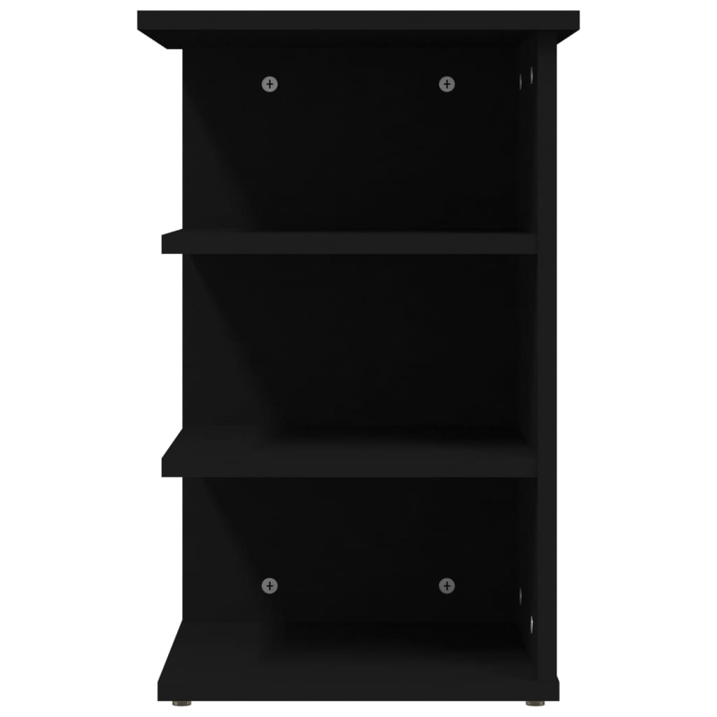 Side shelf black 35x35x55 cm wood material