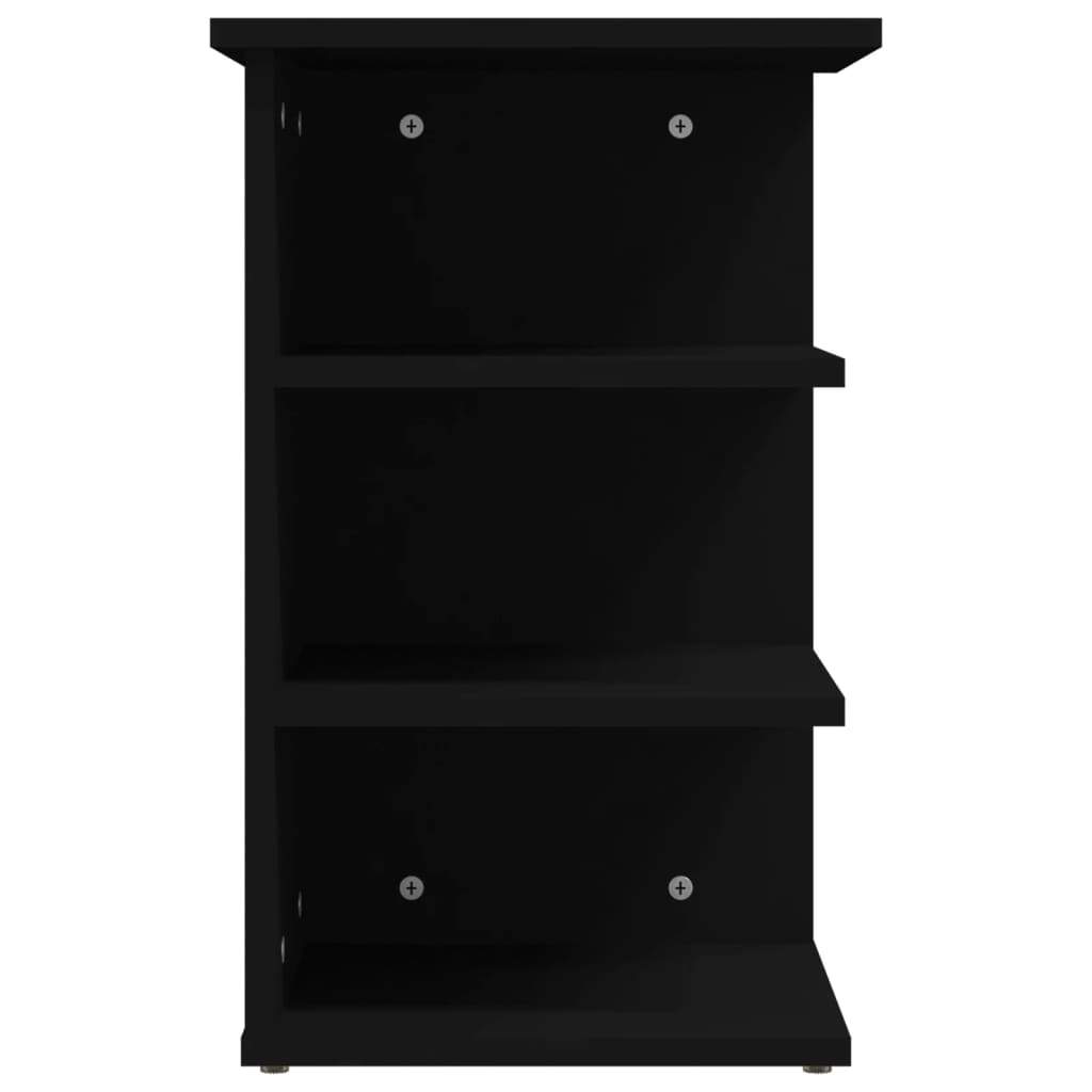 Side shelf black 35x35x55 cm wood material