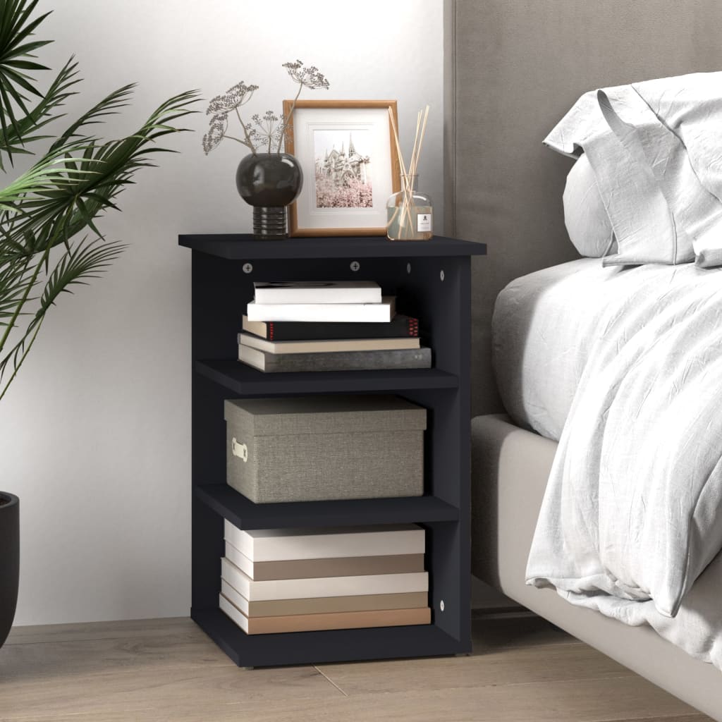 Side shelf grey 35x35x55 cm wood material