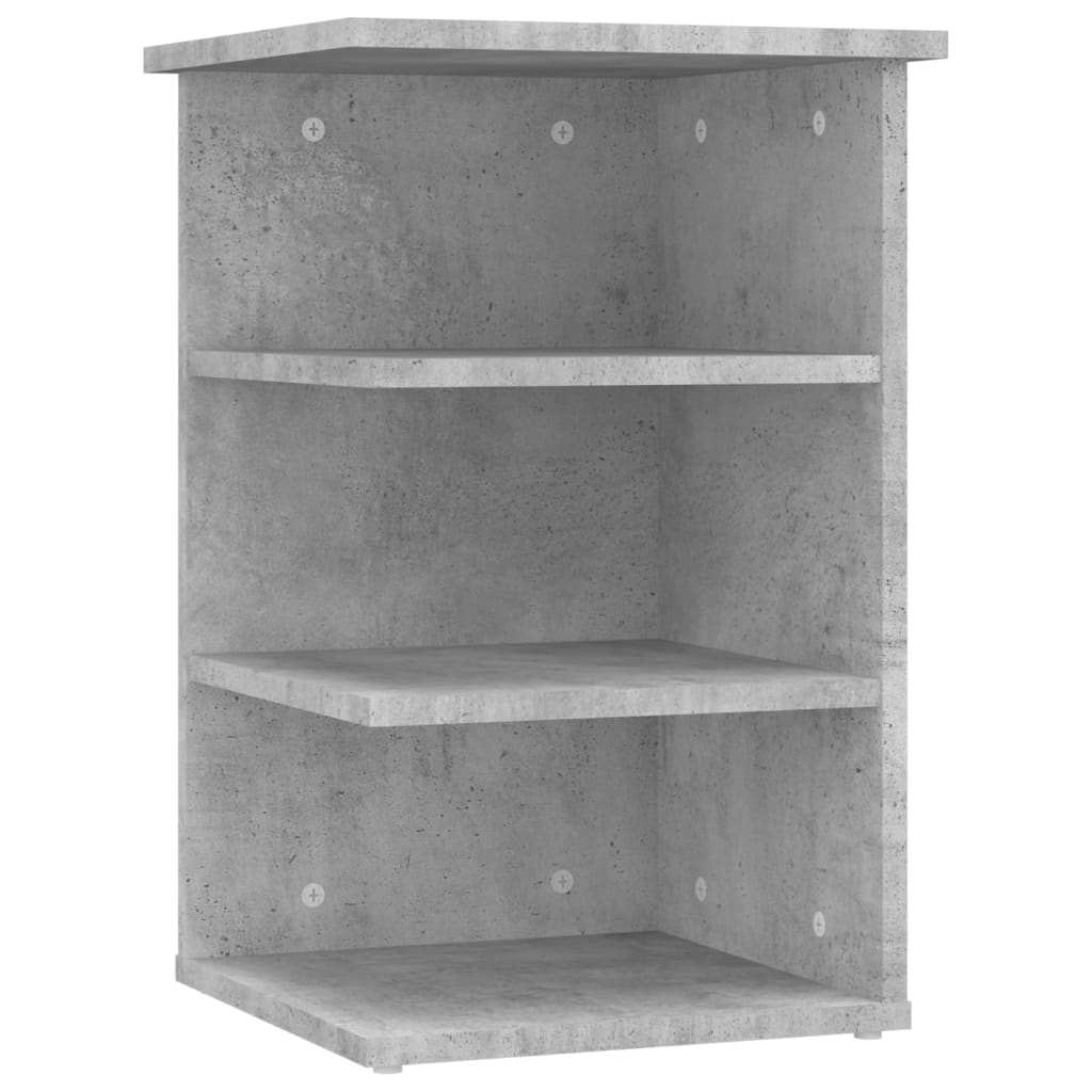 Side shelf concrete grey 35x35x55 cm wood material