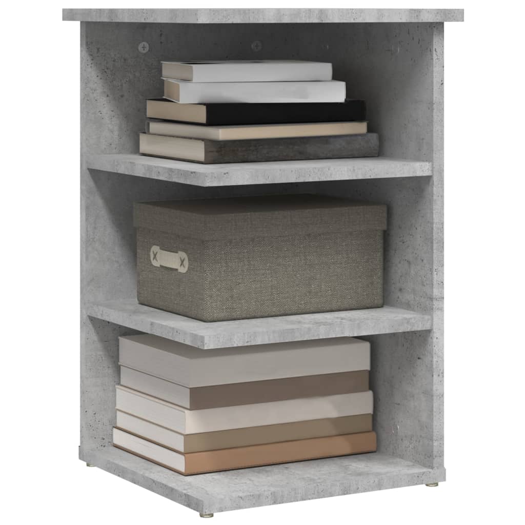 Side shelf concrete grey 35x35x55 cm wood material