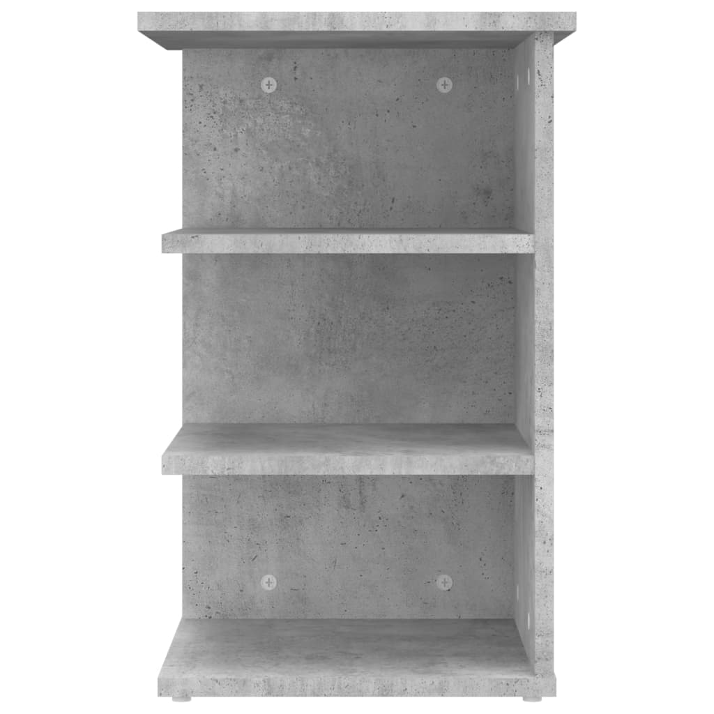 Side shelf concrete grey 35x35x55 cm wood material