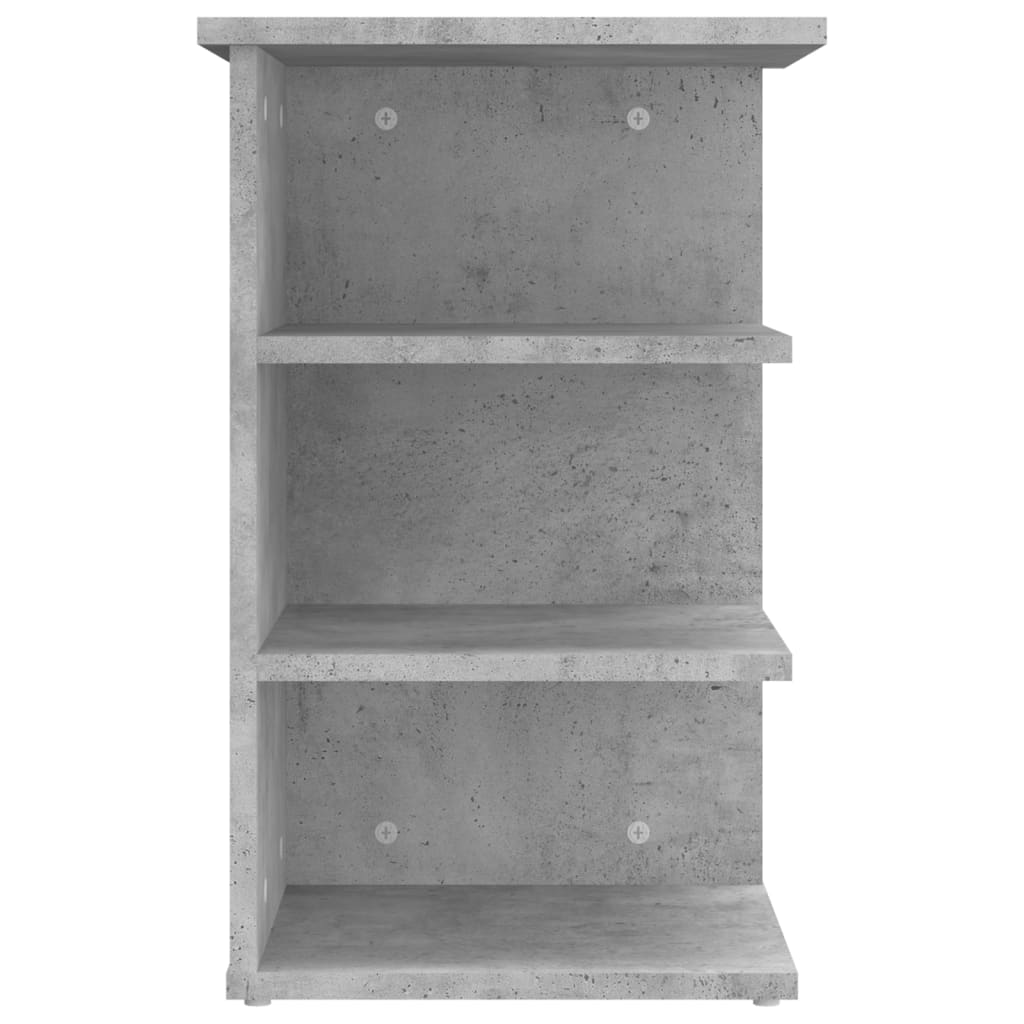 Side shelf concrete grey 35x35x55 cm wood material