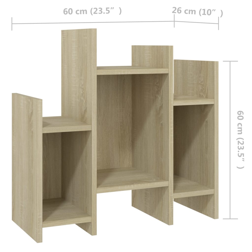 Armoire étagère chêne Sonoma 60x26x60 cm matériau bois