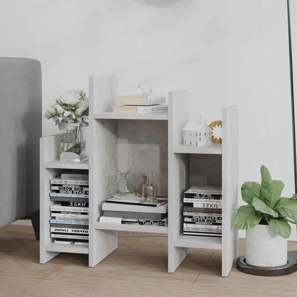 Armoire à étagères gris béton 60x26x60 cm en bois