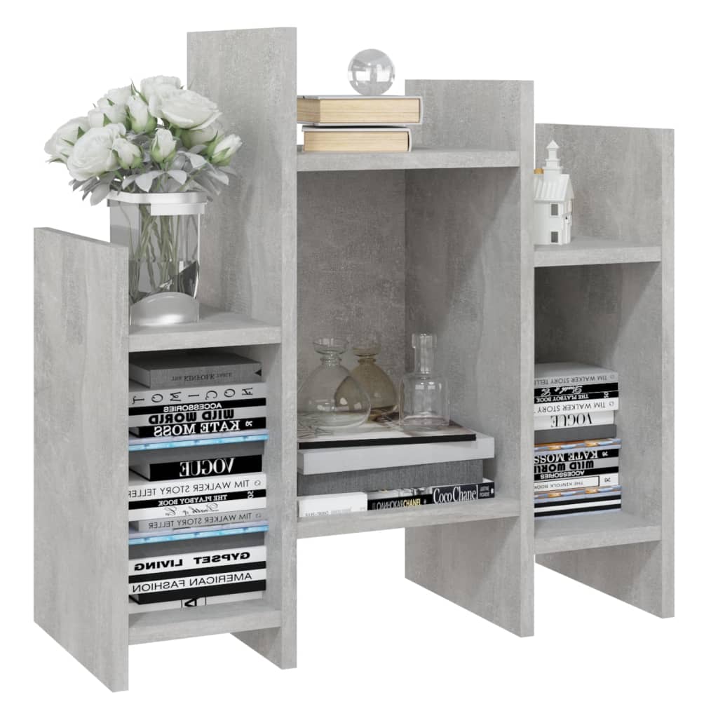 Armoire à étagères gris béton 60x26x60 cm en bois