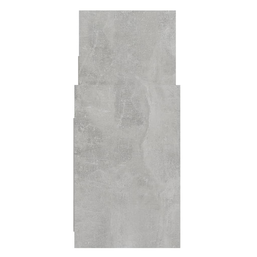 Armoire à étagères gris béton 60x26x60 cm en bois