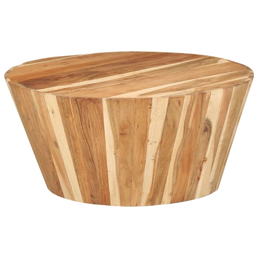 Couchtisch Ø65x31 cm Massivholz Akazie