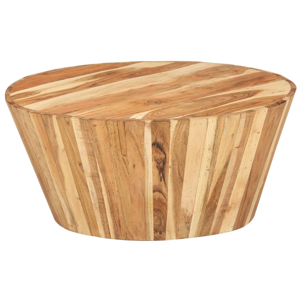 Couchtisch Ø65x31 cm Massivholz Akazie