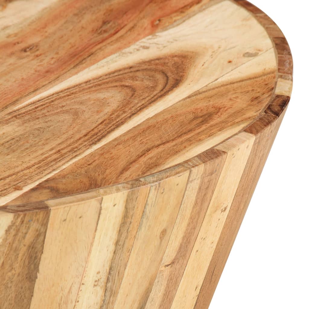 Couchtisch Ø65x31 cm Massivholz Akazie