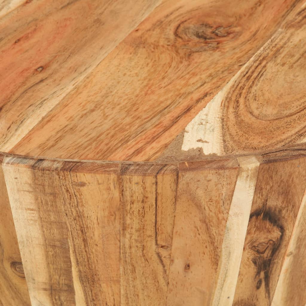Couchtisch Ø65x31 cm Massivholz Akazie