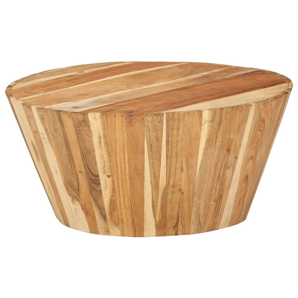 Couchtisch Ø65x31 cm Massivholz Akazie