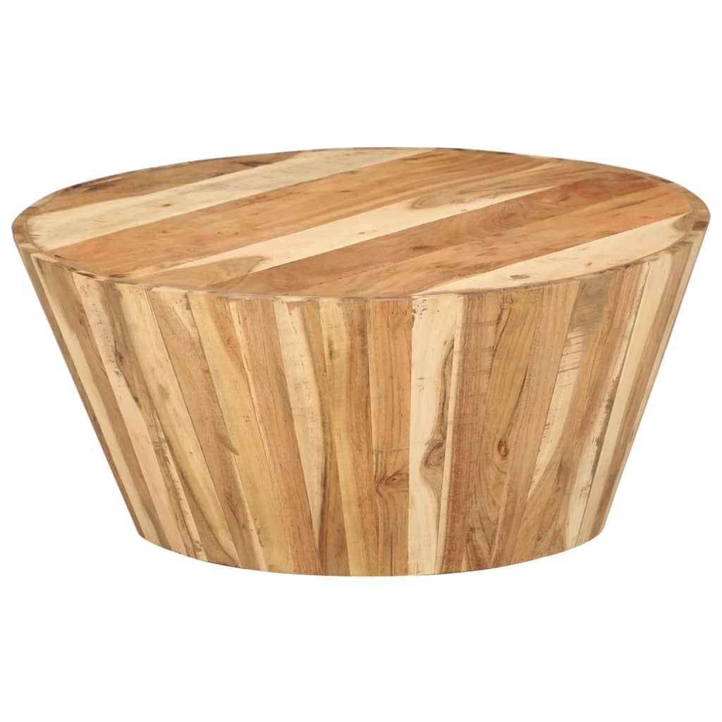 Couchtisch Ø65x31 cm Massivholz Akazie