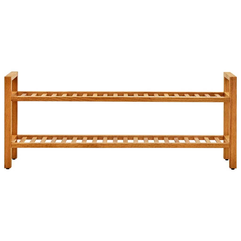 Meuble à chaussures à 2 niveaux 100x27x40 cm en chêne massif