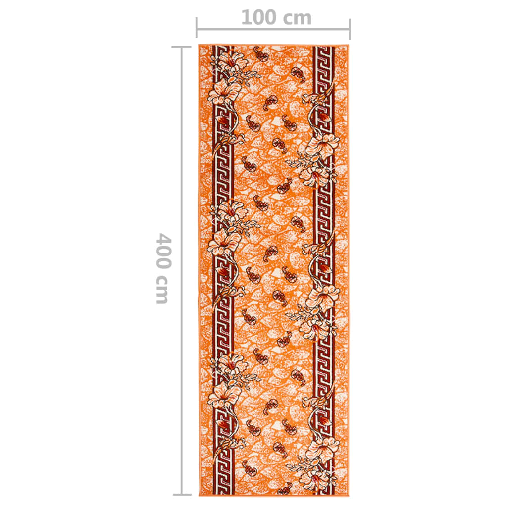 Teppichläufer BCF Terrakottarot 100x400 cm