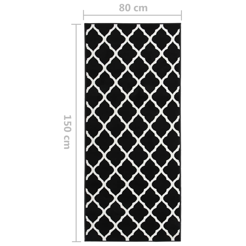 Teppichläufer BCF Schwarz und Weiß 80x150 cm