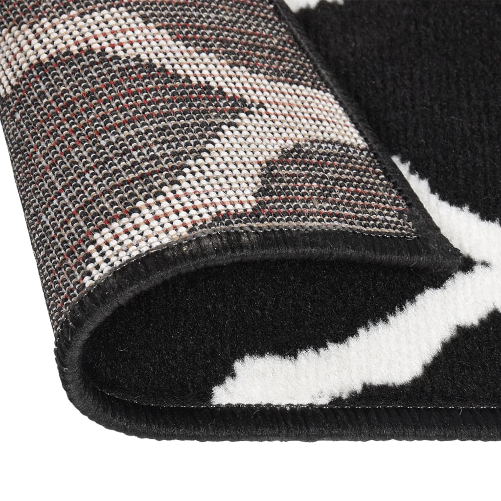 Teppichläufer BCF Schwarz und Weiß 80x250 cm