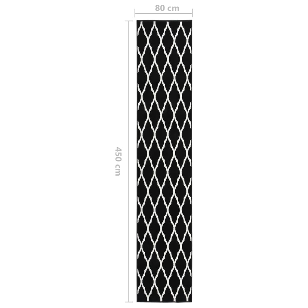 Teppichläufer BCF Schwarz und Weiß 80x450 cm
