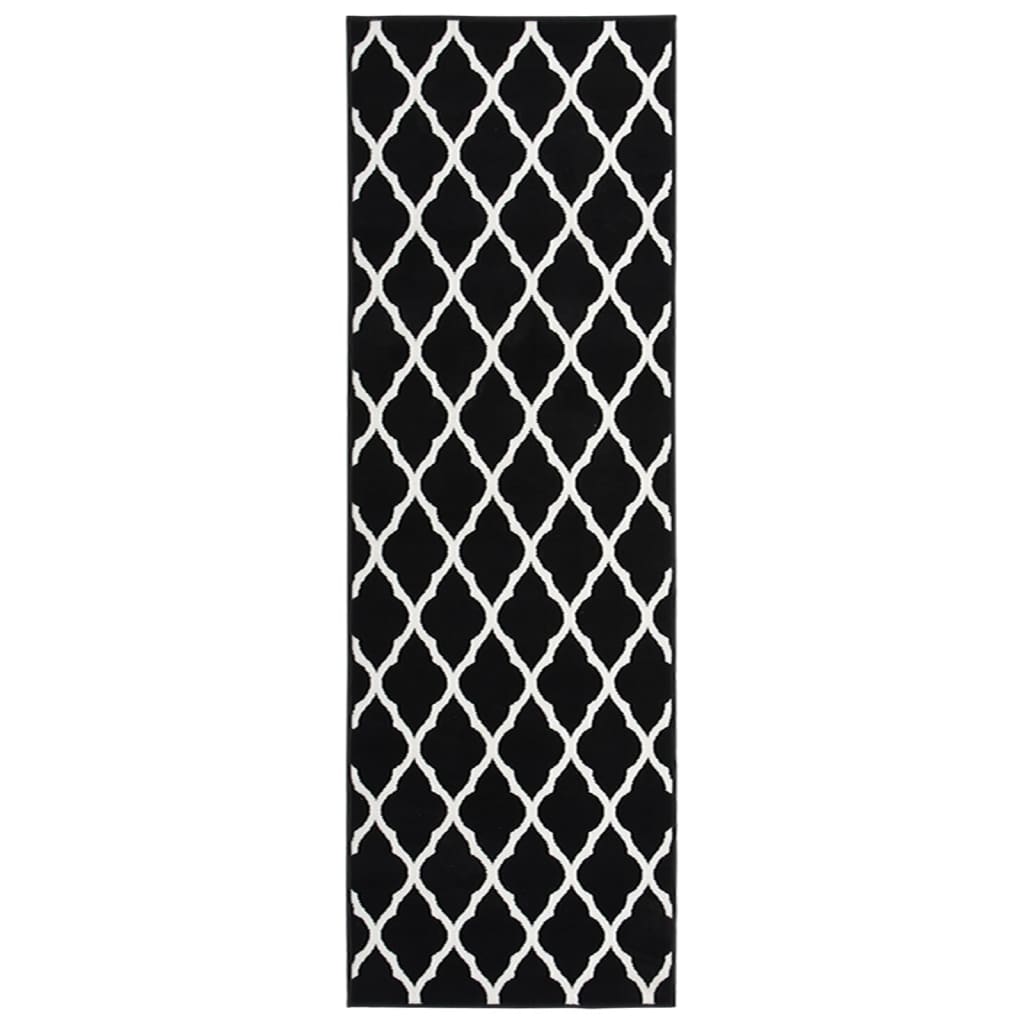 Teppichläufer BCF Schwarz und Weiß 100x400 cm