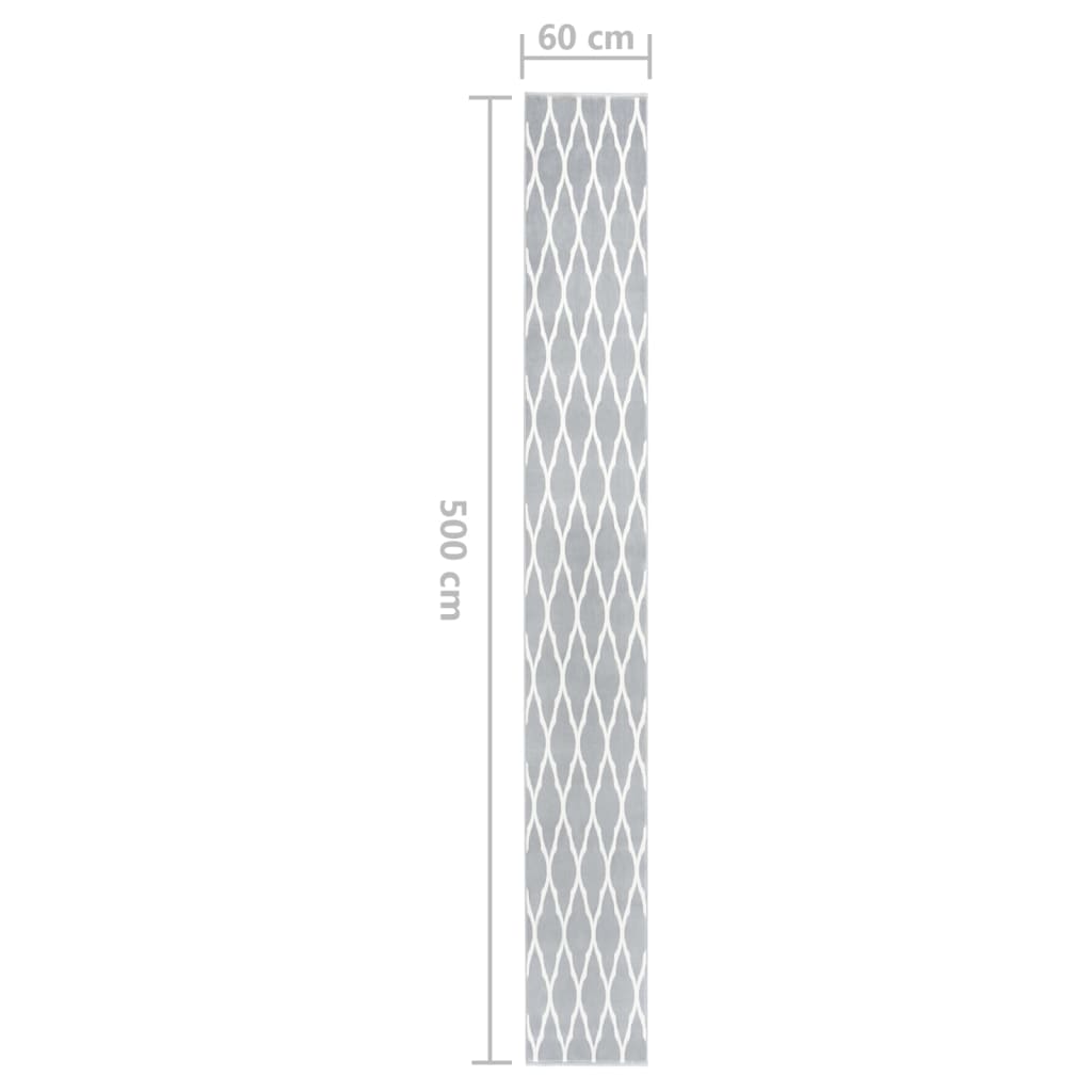 Teppichläufer BCF Grau und Weiß 60x500 cm