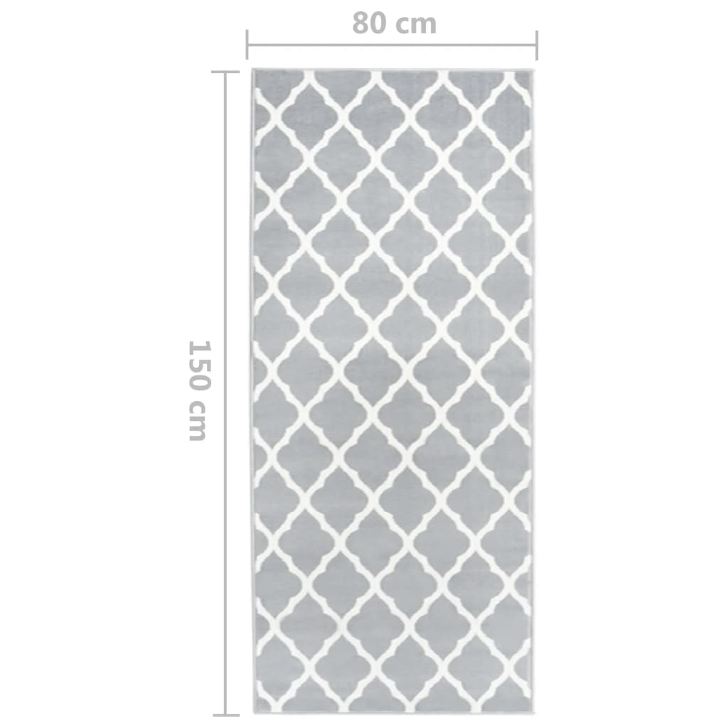 Teppichläufer BCF Grau und Weiß 80x150 cm
