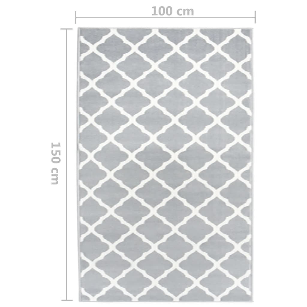 Teppichläufer BCF Grau und Weiß 100x150 cm