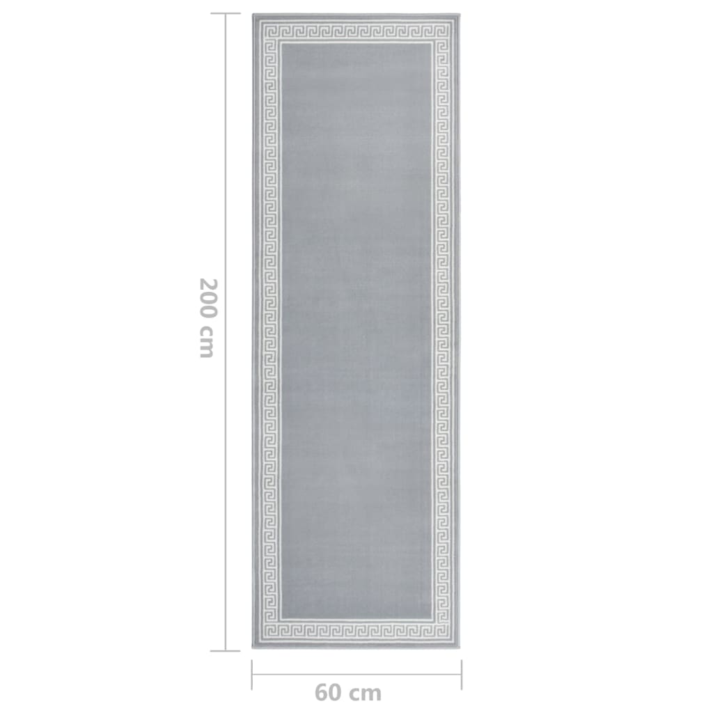 Teppichläufer BCF Grau mit Motiv 60x200 cm