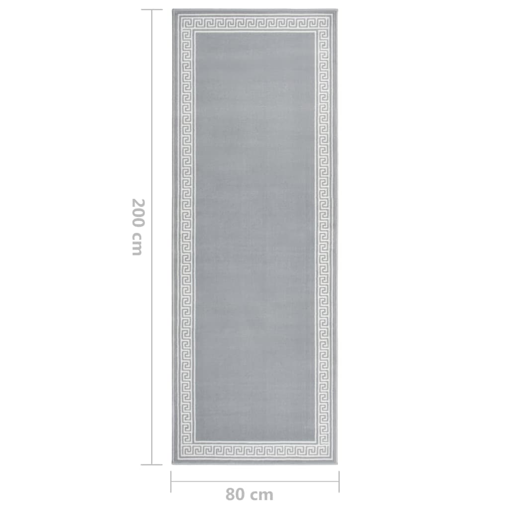Teppichläufer BCF Grau mit Motiv 80x200 cm